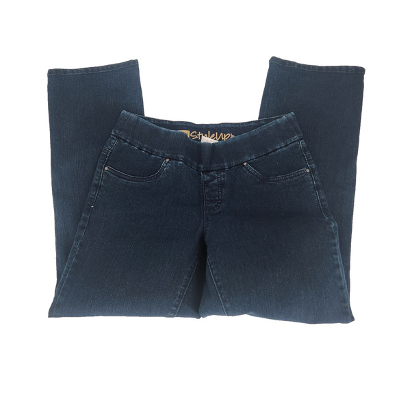 Lee Style Up Women’s Stretch Jeans Blue Size 6 PETITE Straight Leg - Picture 6 of 8